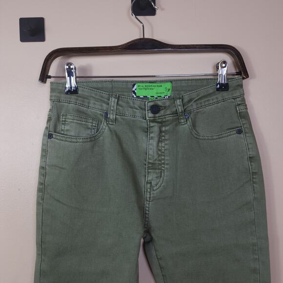 Sandrine Rose x Free People Green Mid-rise Skinny Jeans Size 26 - Picture 2 of 11